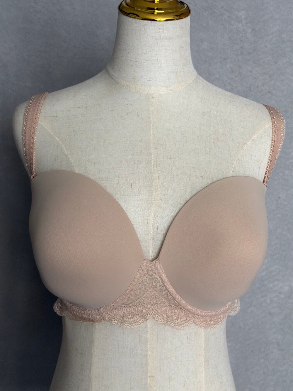 Simone Perele Caresse Bra Removable Straps in Nude Women's 32E (US 32DD) NEW